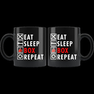 Eat Sleep Box Repeat (mug)